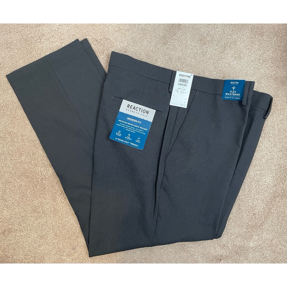 Kenneth Cole Men's Modern Fit Dress Slacks 38x30